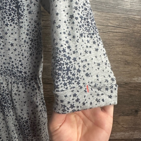 Boden Gray and Navy Blue Buttoned Sundress Dress - Picture 4 of 12